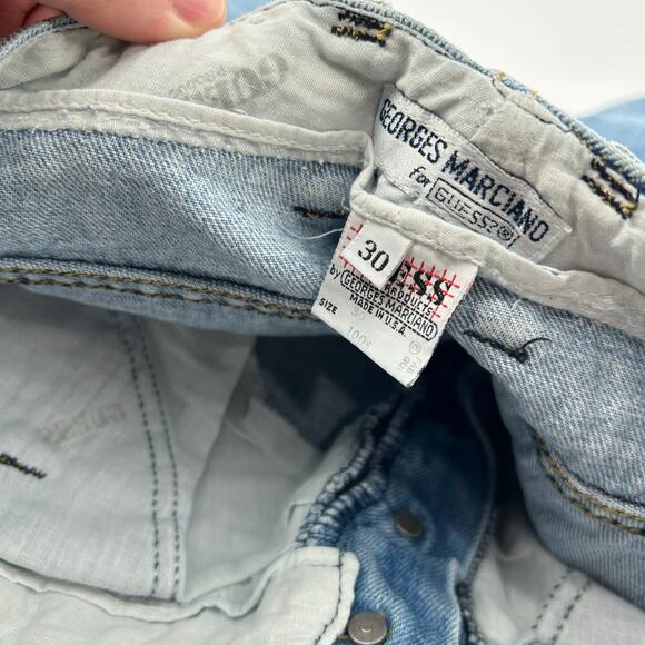 VTG 80s women's GUESS Georges Marciano button‎ fly high waisted denim mom jeans - Picture 4 of 6